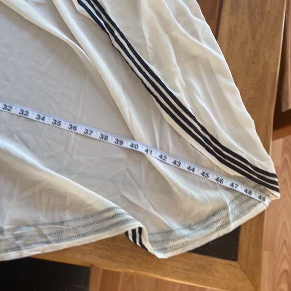 Boutique hi low skirt cream w black stripes small Nwot - Picture 14 of 16